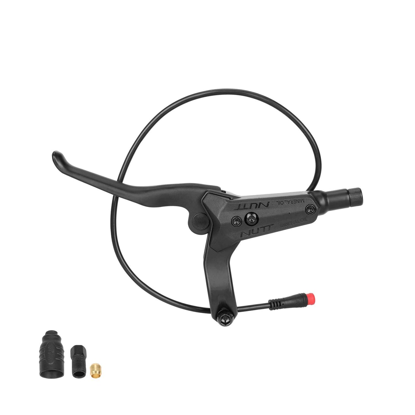 NUTT Y5 Electric Scooter Power-off Left Oil Brake Lever Electric Bicycle Automatic 2-core Power-off Oil Disc Brake Handle Electric Scooter Brake Y-5 Hydraulic Disc Brakes with 380mm Brake Cable for Kukirin G4 Max Scooter
