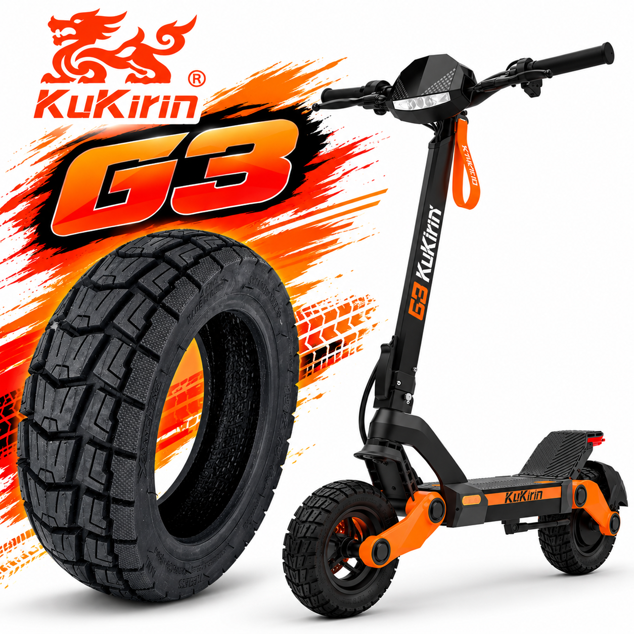 KuKirin G3 Off-Road Tyre 10×2.75-6.5 | Electric Scooter Replacement Tyre