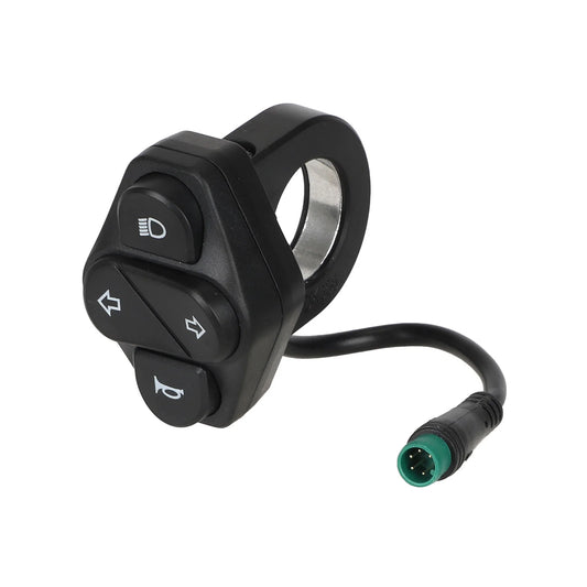 Headlight Turn Signal Switch Button Part for Kukirin G2 Master Kukirin M4 Max Electric 5-Pin Horn Scooter Turn Signal Headlight Switch Accessory with 5 Pin Waterproof Head