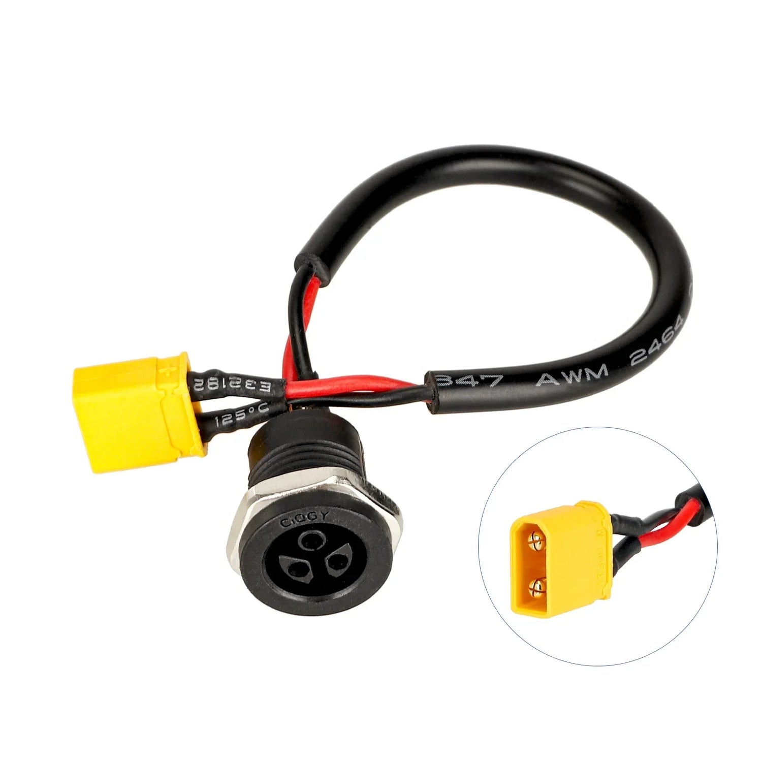 Original Kukirin G3 Pro G2 PRO DB A1 M4 Max T3 Charging Port with CQ Head Battery Charging Port for KUGOO KuKirin G3 Pro A1 G2 PRO DB M4 Max T3 Electric Scooter Power Charger Plug Charging Interface Component Socket