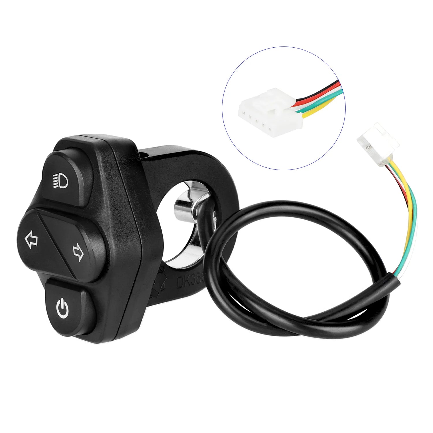 Headlight Turn Signal Switch Button Part for Kukirin A1 Electric White Head Horn Scooter Turn Signal Headlight Switch Accessory